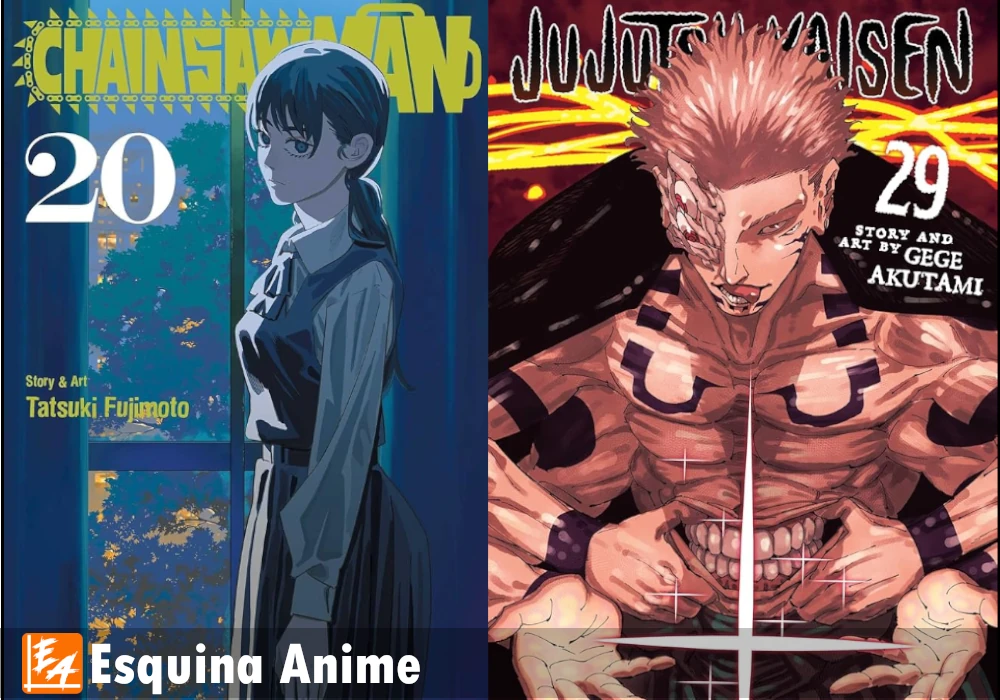 Chainsaw Man y Jujutsu Kaisen dominan listas de manga en NYT
